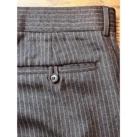 Banana Republic Mens Wool Suit 2 Pc Brown Pinstripe, 36Long, 34x34 - Picture 10 of 16